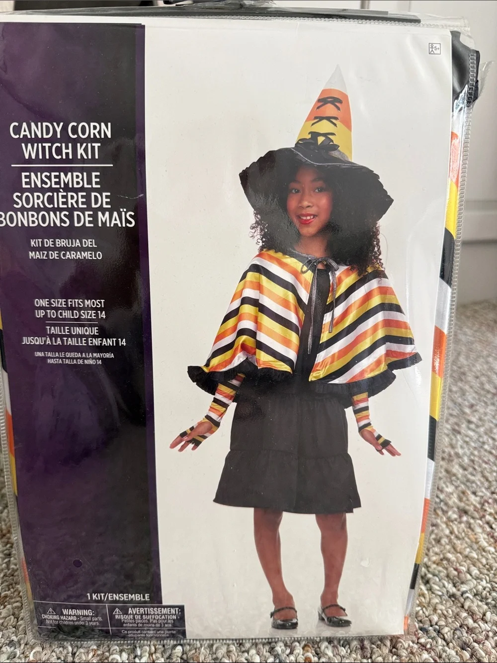 Candy Corn Witch Costume Kit Girls Halloween Costume Size Up to 14